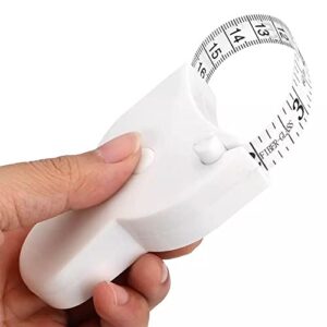 Body Tape Measure, Automatic Retractable Tape Measure, Portable Measuring Tape, Arm Chest, Waist Measurement Tape, Plan Tape Measure.(White)