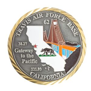 United States Air Force USAF Travis Air Force Base California Challenge Coin