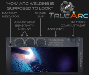 truearc variable shade auto-darkening welding lens – true color filter welding helmet accessories fits most pancake and pipeliner hoods – adjustable shades 5-13