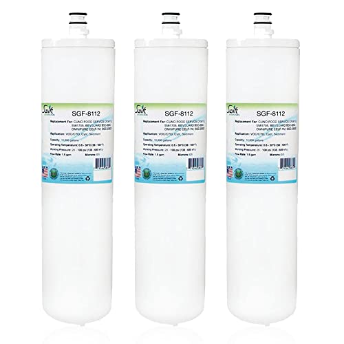 Swift Green Filters SGF-8112S Compatible for CFS8112-S,5581708,BGC-2200S,CELF-1M-P, BGC-2100 Commercial Water Filter (3 Pack),Made in USA