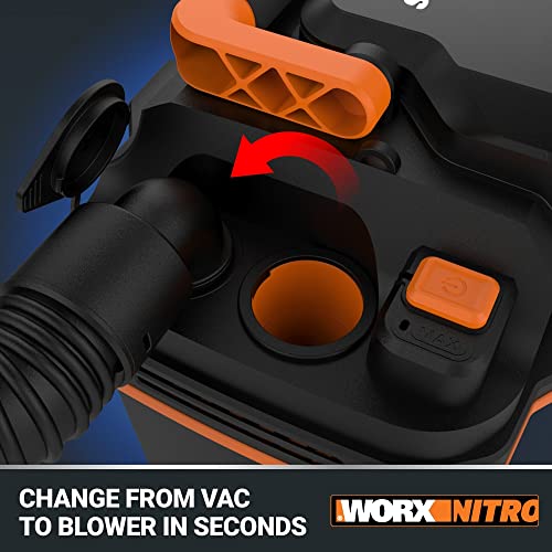 WORX Nitro WX031L 20V 2.1 Gal Cordless Wet/Dry Vacuum, Black