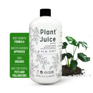 elm dirt plant juice organic fertilizer for all plants - indoor or outdoor (1 bottle)