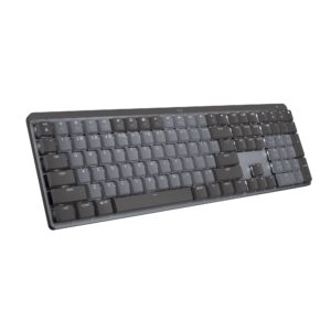 logitech mx mechanical wireless illuminated performance keyboard, linear switches, backlit keys, bluetooth, usb-c, macos, windows, linux, ios, android - with free adobe creative cloud subscription