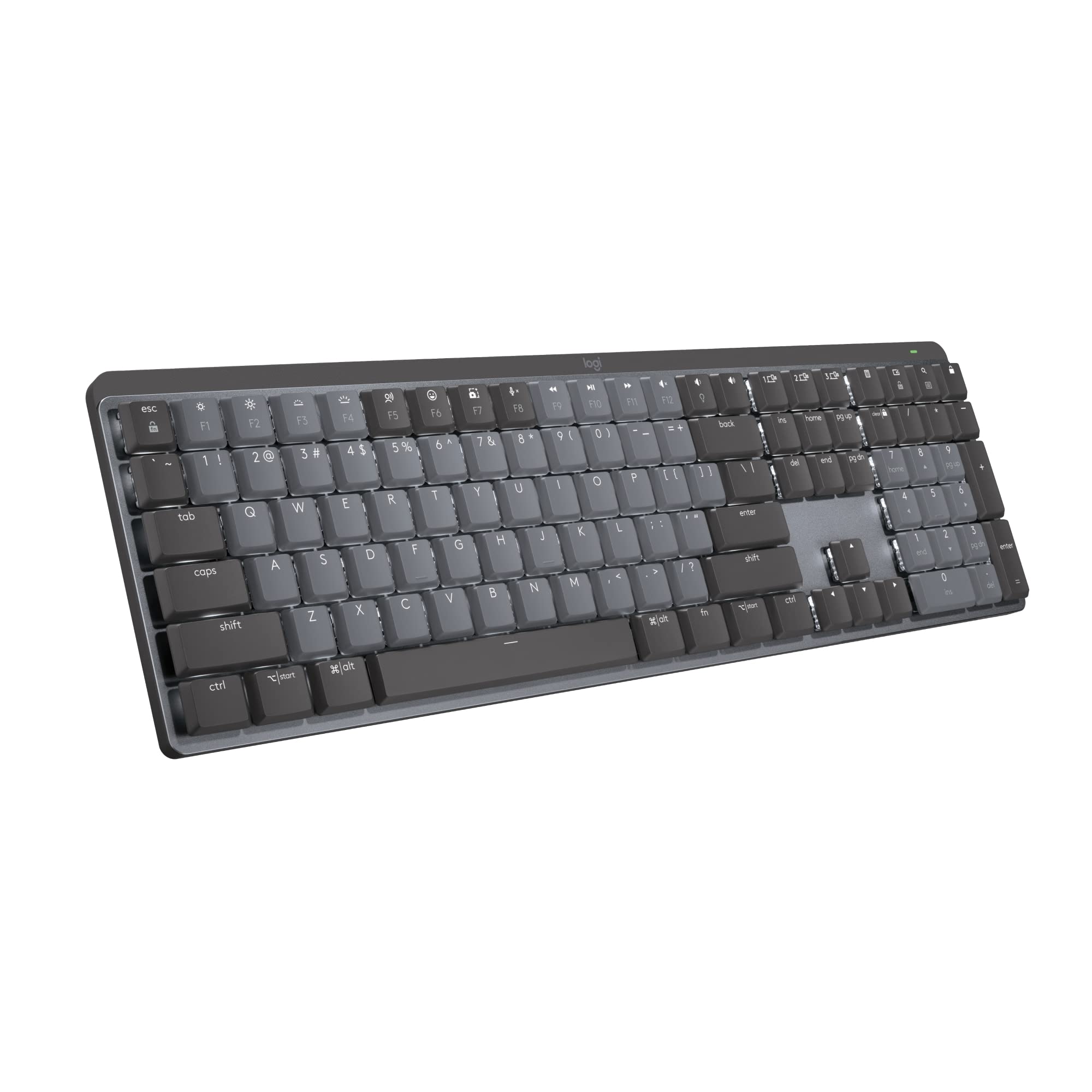 Logitech MX Mechanical Wireless Illuminated Performance Keyboard, Linear Switches, Backlit Keys, Bluetooth, USB-C, macOS, Windows, Linux, iOS, Android - With Free Adobe Creative Cloud Subscription