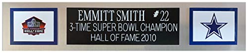 Emmitt Smith Autographed Blue Dallas Jersey - Beautifully Matted and Framed - Hand Signed By Smith and Certified Authentic by Beckett - Includes Certificate of Authenticity