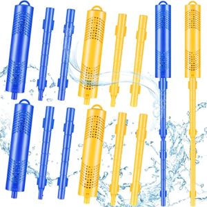 kittmip 6 pack spa mineral sticks spa mineral sanitizer freshwater mineral for hot tub filter cartridge swimming pool fish pond last for 4 months, blue and yellow