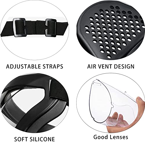 Anti Fog Face Shield Protective Face Shield High-Definition Protective Shields to Protect Eyes, Nose, Mouth, Anti-Sand and Anti-Splash Headgear All-Inclusive Face Protection for Adults（Black Anti-Blue Light)
