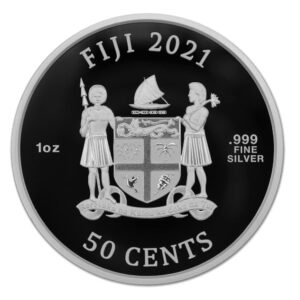 2021 Set of (4) 1 oz Silver Fiji Street Fighter 30th Anniversary Coins (Vega - Chun-Li - M Bison - Ryu) Brilliant Uncirculated (in Capsule) with Certificates of Authenticity 50c BU