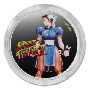 2021 Set of (4) 1 oz Silver Fiji Street Fighter 30th Anniversary Coins (Vega - Chun-Li - M Bison - Ryu) Brilliant Uncirculated (in Capsule) with Certificates of Authenticity 50c BU