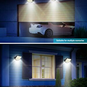 MPJ Solar Light for Outdoor, 106 LED Solar Light Outdoor with Motion Sensor, IP65 Waterproof, 120° Lighting Angle, Solar Wall Light for Garden with 16.5 ft Cable