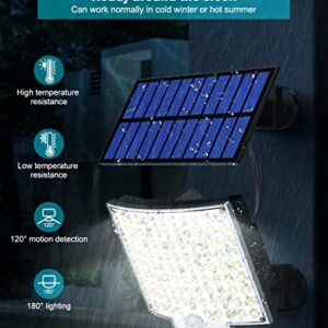 MPJ Solar Light for Outdoor, 106 LED Solar Light Outdoor with Motion Sensor, IP65 Waterproof, 120° Lighting Angle, Solar Wall Light for Garden with 16.5 ft Cable