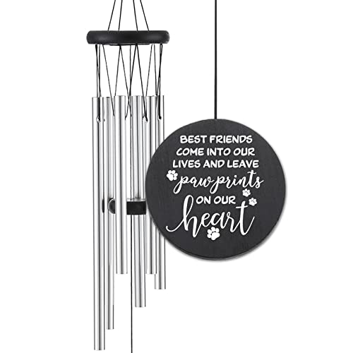 Wind Chime Outdoor Indoor, Beautiful for Patio Garden Porch Backyard Balcony or Home Décor, Memorial Windchimes for Loss of Loved one, Sympathy Wind Chimes Gifts for Pets Dogs Cats.