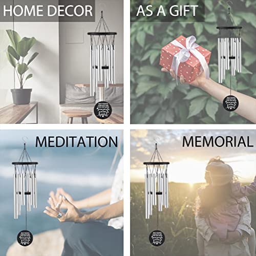 Wind Chime Outdoor Indoor, Beautiful for Patio Garden Porch Backyard Balcony or Home Décor, Memorial Windchimes for Loss of Loved one, Sympathy Wind Chimes Gifts for Pets Dogs Cats.