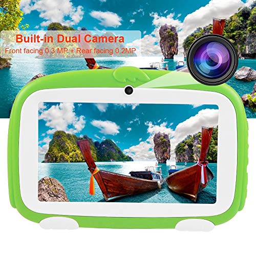 Children Tablet PC, Embellish Radical Novel Appealing for Outdoor(Green, U.S. regulations)