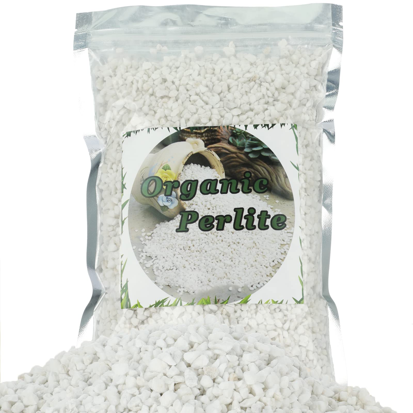 Organic Perlite for Plants, Soil Amendment for Enhanced Drainage and Growth, Ideal for Potting Mixes (1 Quart)