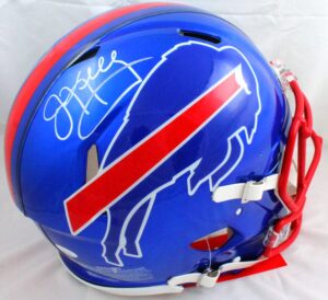 jim kelly autographed buffalo f/s flash speed authentic helmet-jsa w white