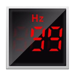 szliyands digital display ac hertz indicator, 22mm square head led hertz test instrument 0hz~99hz hertz meter monitor (red)