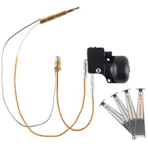 linstaine upgraded patio heater dump switch, outdoor propane gas heater repair part thermocouple & tilt switch controls safety kit, garden heater igiter replacement part
