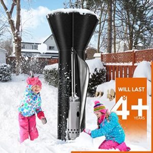 Patio Heater Covers Waterproof 420D with Zipper & Storage Bag-Dustproof Windproof and Snowproof Propane Heater Covers Heavy Duty with 5 Buckles Outdoor Patio Heater Cover - 89"H x 35"D x 19"B (Black)