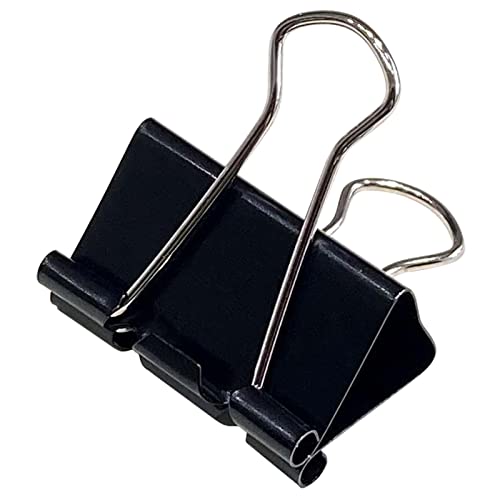 Ykimok 40Pcs Medium Binder Clips, 1.25 inch(32mm), Paper Clamps Medium Size for Office Supplies, Black