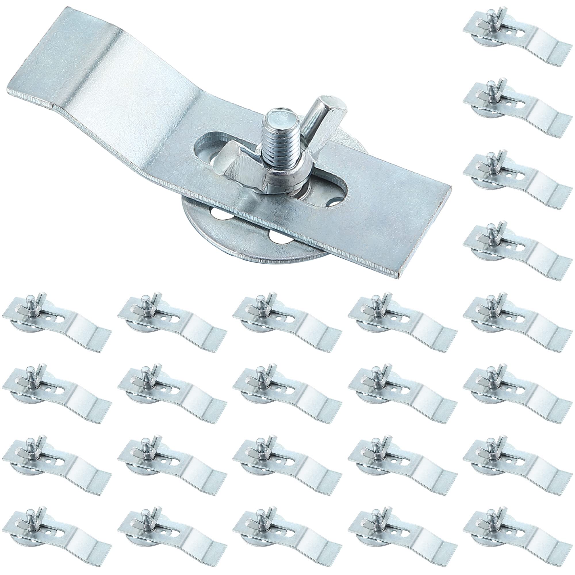 12 Pack Sink Clips Kit, Undermount Sink Clips, Sink Mounting Kit Bracket, Installation Repair Hardware Clips Fastener Support for Kitchen or Bathroom Sinks (Silver)