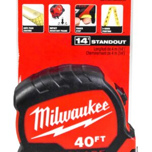 Milwaukee 48-22-0240 40 ft. x 1.3 in. Wide Blade Tape Measure (Single Pack)