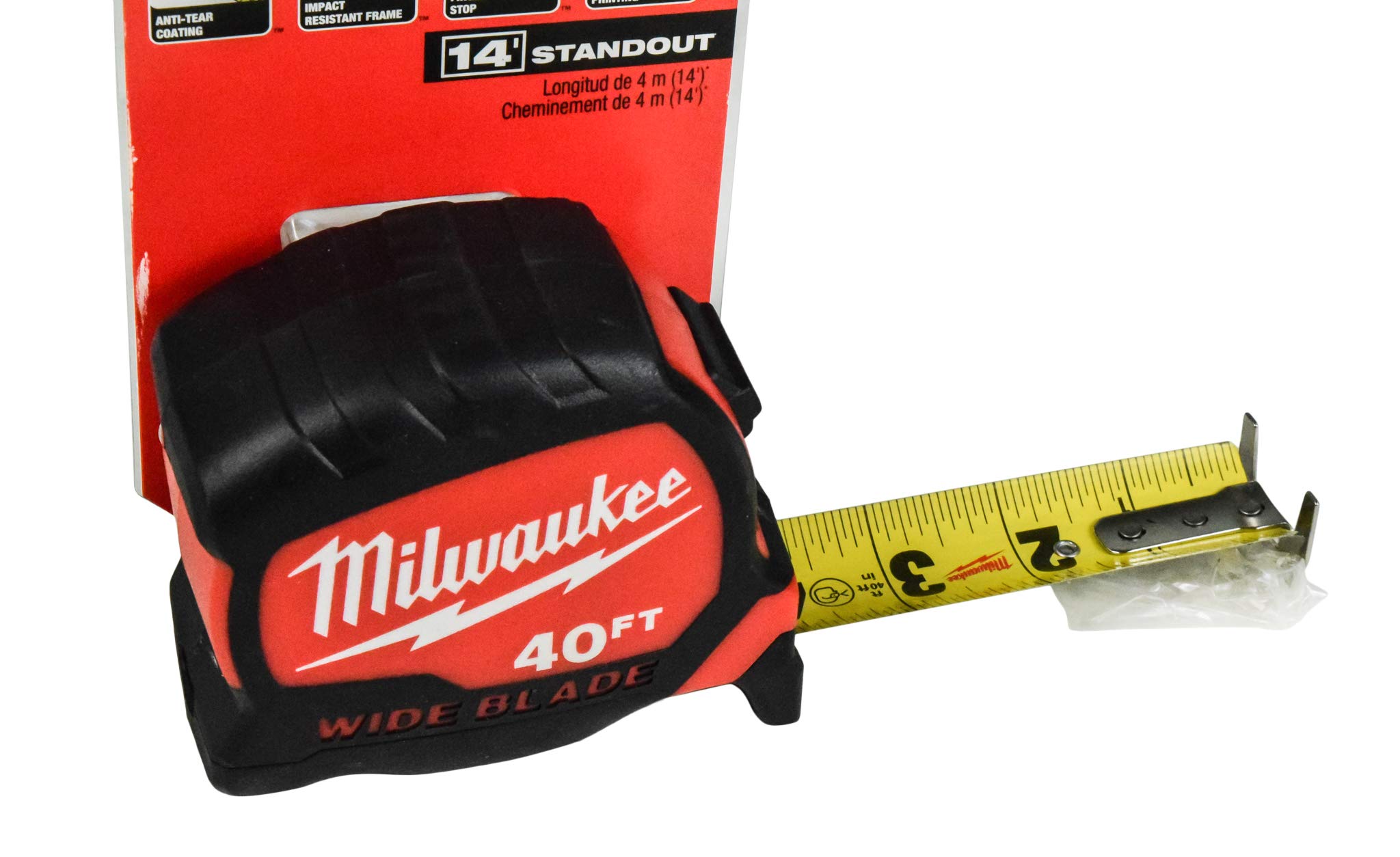 Milwaukee 48-22-0240 40 ft. x 1.3 in. Wide Blade Tape Measure (Single Pack)