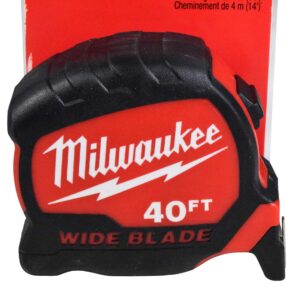 Milwaukee 48-22-0240 40 ft. x 1.3 in. Wide Blade Tape Measure (Single Pack)