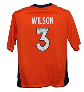 russell wilson signed denver broncos orange nike xl on field jersey fan