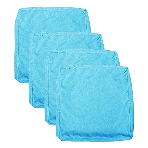 youngseahome Patio Seat Cushion Covers,Washable Slip Covers Replacement,Waterproof Outdoor Furniture Chair Cushion Pillow Seat Cover for Couch,Garden,Sofa,Aqua,22"×20"×4"(4 Covers Only)