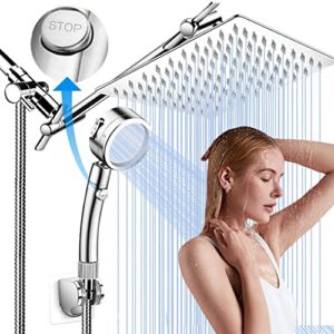 12 inch shower head with extension arm 9 setting rain shower head with handheld spray