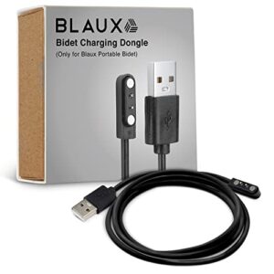 blaux portable bidet charging dongle - 90cm charging cable for blaux portable bidet for travel | travel bidet usb type-a (5v/1a) charge cord | charge your portable bidet for women and men on the go