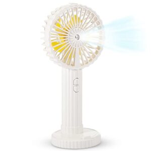 louyc handheld portable misting fan, rechargeable battery operated hand held fan, 3 speeds/2 mode spray mister personal fan,mini usb fan for stylish kids girls women men indoor outdoor travelling