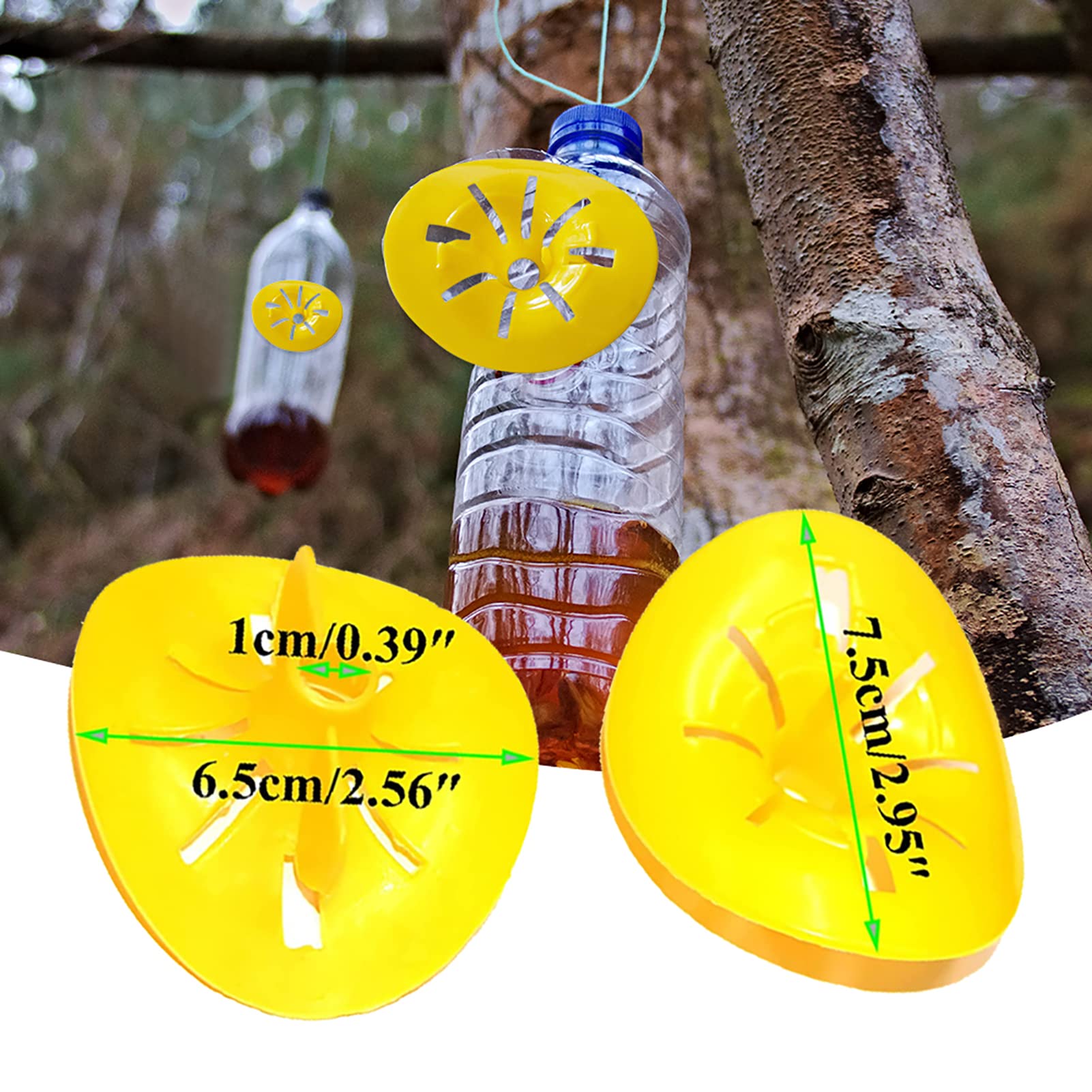 SKAbod 10Pack Hornet Traps Outdoor Hanging Indoor Outdoor Reusable Wasp Traps Hornet Hanging for Yellow Jackets Bee Catcher