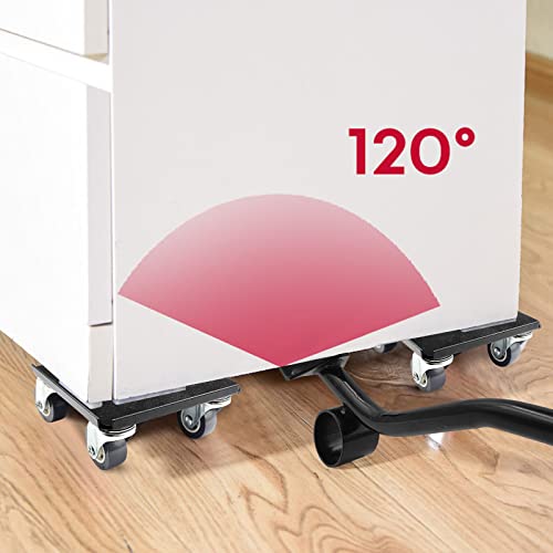 2022 Upgraded Furniture Dolly, 1100lbs Heavy Duty Safe Dolly with 5 Wheels, Moving Furniture Dolly, Furniture Lifter, Heavy Furniture Roller Mover Tool, for Sofa Refrigerator