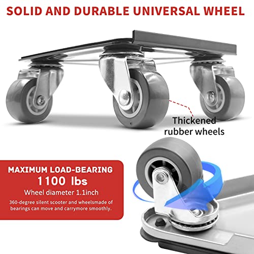 2022 Upgraded Furniture Dolly, 1100lbs Heavy Duty Safe Dolly with 5 Wheels, Moving Furniture Dolly, Furniture Lifter, Heavy Furniture Roller Mover Tool, for Sofa Refrigerator