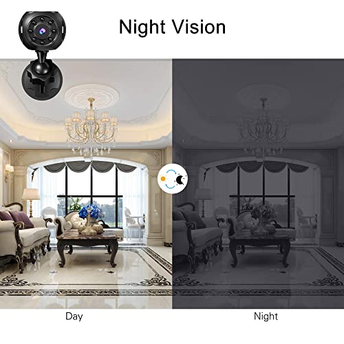 Spy Camera Wireless Hidden Mini WiFi Camera FULL HD Clear Live Video Built-in Battery Tiny Compact Indoor Security Cam with Phone App Easy Setup Smallest Home Surveillance Nanny with Night Vision