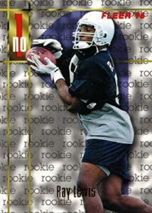 1996 fleer football #165 ray lewis rookie card
