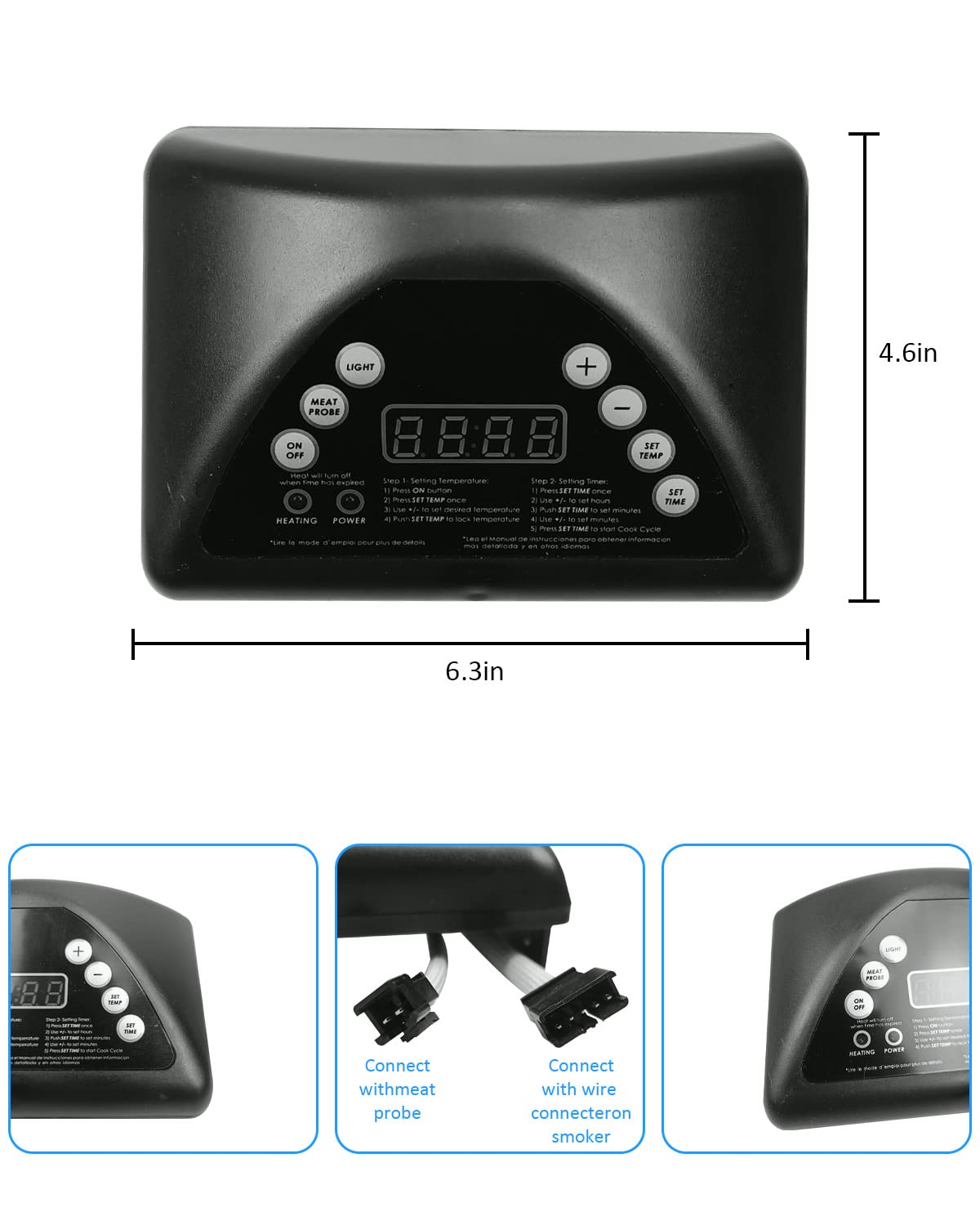 Digital Control Panel, Replacement 9907100001 Part for Masterbuilt Digital Control Panel Kit, Compatible with Masterbuilt 20070311/20070411/20072614