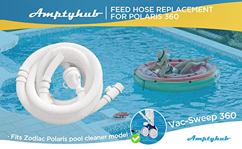 Amptyhub 9-100-3100 Feed Hose Complete with Back-Up Valve and Universal Wall Fitting Replacement for Polaris 360 (Not Compatible with Polaris 280 380）)