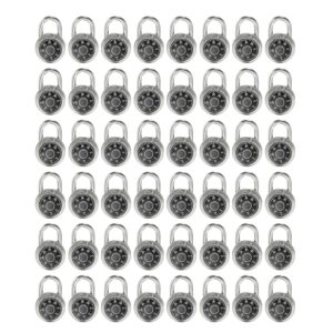 lanube lock standard dial combination lock, 2 in. wide, with different combinations, black turnplate, pack of 48; lock for school, employee, gym & sports locker, case, toolbox, fence and so on