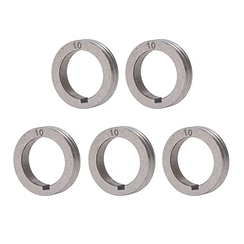 Welder Drives Roll, 5Pcs Stable Feeding High Accuracy Welders Wire Feed Roller 1.0‑1.2mm Grooves Bearing Steel Wear Resistant for Welding Components