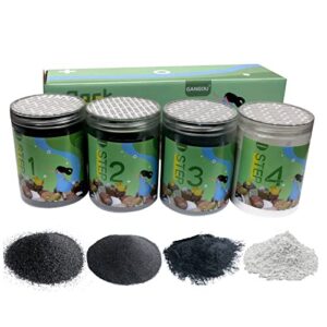 7.2 pounds rock tumbler grit kit - 4 steps grit - polishing grits, works with any rock tumbler, rock polisher, stone polisher - no filler material