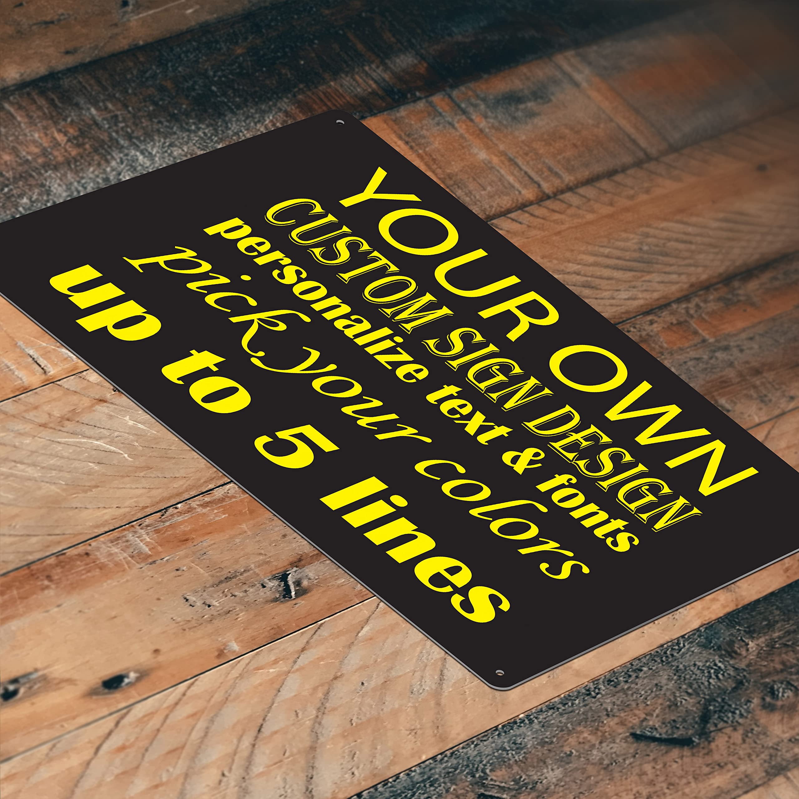 Custom Personalized Metal Sign 12x8-Inch for Ofiice, Business, Workplace, Home, Delivery Signs UV Protective Ink for Indoor or Outdoors