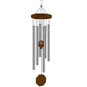wind chimes for outside, wind chimes outdoor deep tone with 6 tuned tubes, memorial wind chimes for garden, patio and home