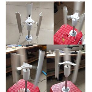 30W 3 Phase Permanent Magnet Small Wind Turbine Generator Kit DIY Vertical Axis Wind Turbine Model Toy Night Light Making 1-12V Windmill Power Teach Mode for Teaching Lectures(12V,30W)