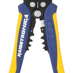 haisstronica Wire Stripper Tool,AWG 24-10 Automatic Wire Stripper and Crimping Tool, Universal Wire Crimper Tool