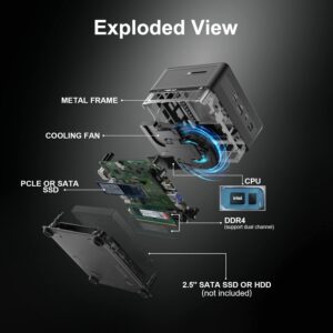 Intel NUC 11 with Newest 11th Gen Quad-Core - 16GB DDR4 RAM & 512GB SSD - Save Space Mini PC Thunderbolt 3, Bluetooth, Wi-Fi and Cooling Fan for Entertainment and Business - Windows 11 pro