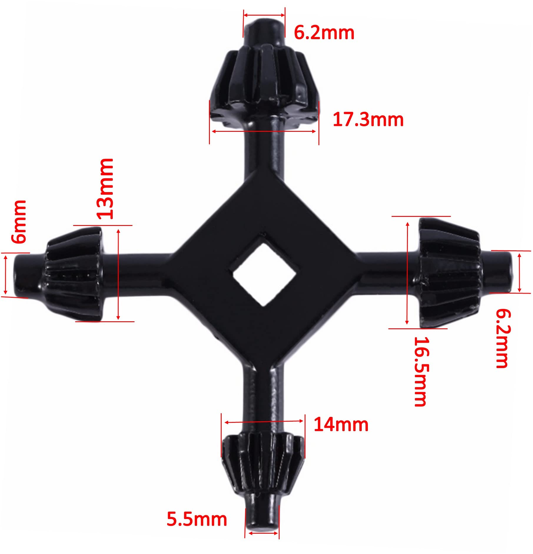 aiyun Drill Chuck Key and Universal 4 Way Chuck Key 4 in 1 Drill Press Chuck key - Bundle 4 Items with Storage Box (4)