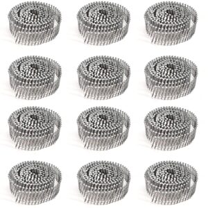 bhtop 3600 count siding nails, 15-degree 1-3/4 inch *.092 wire collated coil ring shank nails, full round head hot-dipped galvanized siding nailer attachment replacement parts